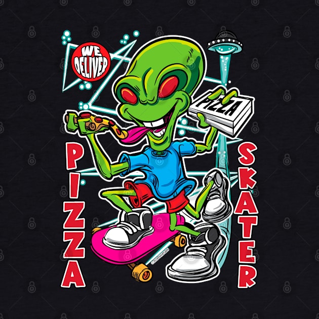 Pizza Skater by eShirtLabs